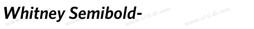 Whitney Semibold字体转换